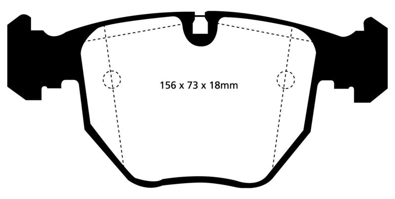 EBC 00-04 BMW M5 5.0 (E39) Yellowstuff Front Brake Pads-tuningsupply.com