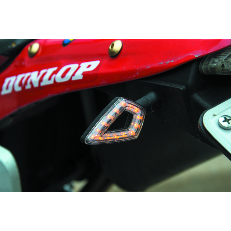 BikeMaster LED Pointer Turn Signals Pair - Black/Amber-tuningsupply.com