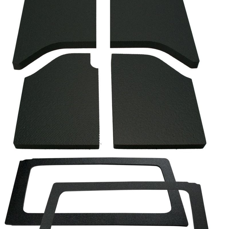 DEI 11-18 Jeep Wrangler JK 2-Door Boom Mat Complete Headliner Kit - 6 Piece - Black-tuningsupply.com