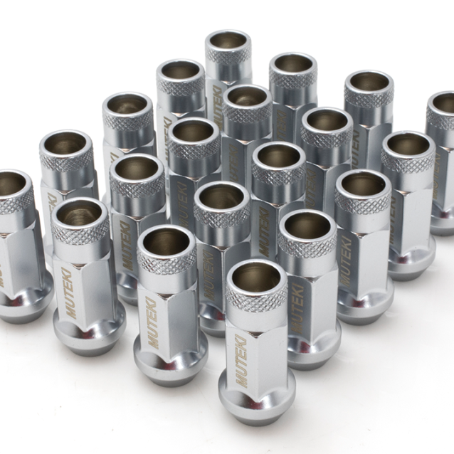 Wheel Mate 12x1.25 48mm Muteki SR48 Satin Silver Open End Lug Nuts-Lug Nuts-Wheel Mate-WHM32905SS-SMINKpower Performance Parts