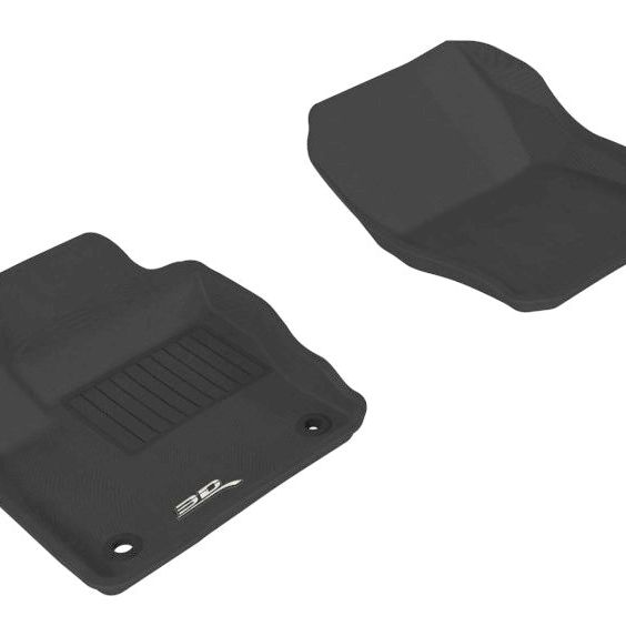 3D MAXpider 2012-2018 Ford Focus Kagu 1st Row Floormat - Black-tuningsupply.com