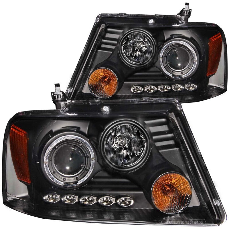 

ANZO 111204 - ANZ111204 - ANZO 2004-2008 Ford F-150 Projector Headlights w/ Halo and LED Black G2 - Shipped in Europe - Tuningsupply.com
