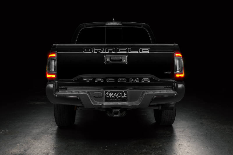 Oracle Lighting 16-23 Gen 3 Toyota Tacoma Black Series Flush Style LED Tail Lights SEE WARRANTY-tuningsupply.com