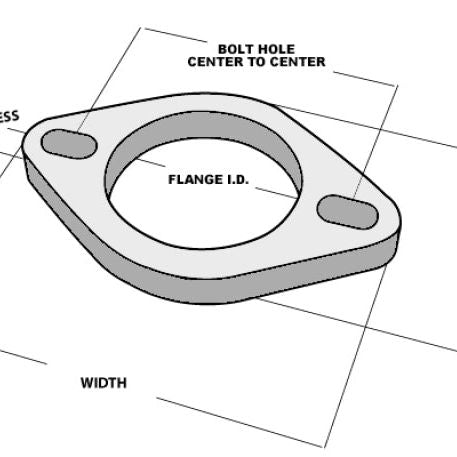 Vibrant 2-Bolt T304 SS Exhaust Flange (2in I.D.)-Flanges-Vibrant-VIB1470S-SMINKpower Performance Parts