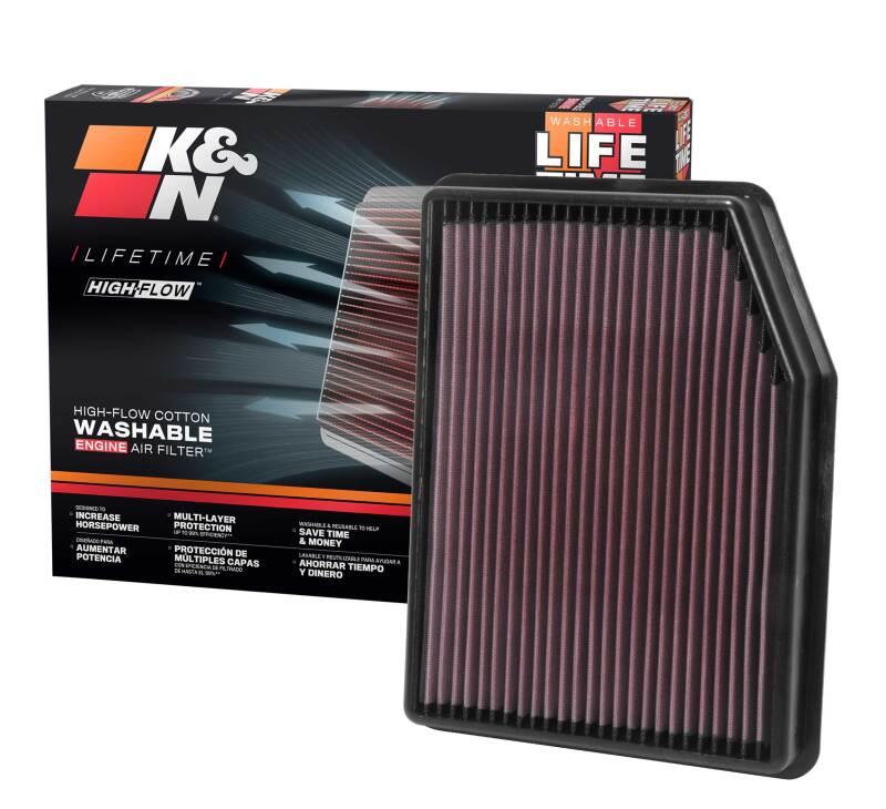 

K&N Engineering 33-5083 - KNN33-5083 - K&N 2019 Chevrolet Silverado 1500 V8-5.3L F/I Drop In Air Filter - Shipped in Europe - Tuningsupply.com
