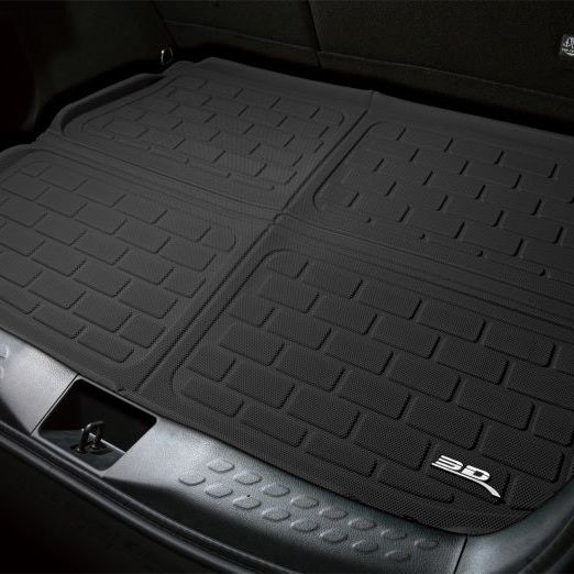 3D MAXpider 20-21 Toyota Highlander No Subwoofer Kagu Seat Back Protector Cargo Liner - Black-tuningsupply.com