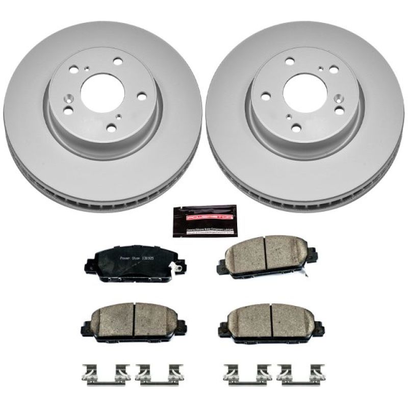 Power Stop 13-19 Honda Accord Front Z17 Evolution Geomet Coated Brake Kit-tuningsupply.com