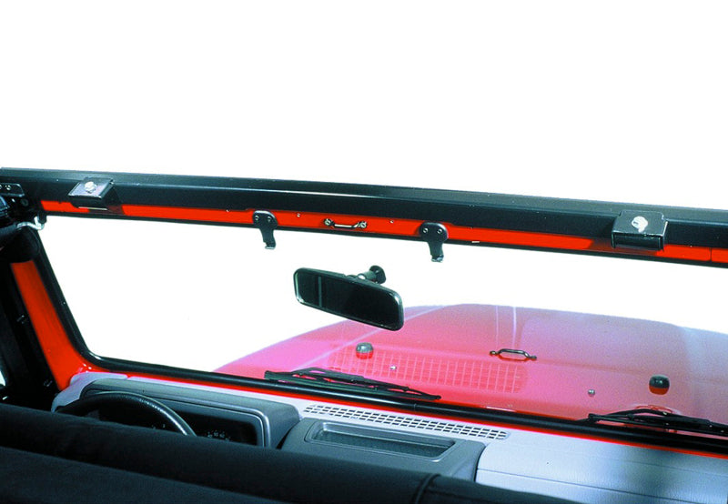 

Bestop 51238-01 - BES51238-01 - Bestop 97-06 Jeep Wrangler TJ Windshield Channel (1-Piece No-Drill Header Design) - Shipped in Europe - Tuningsupply.com
