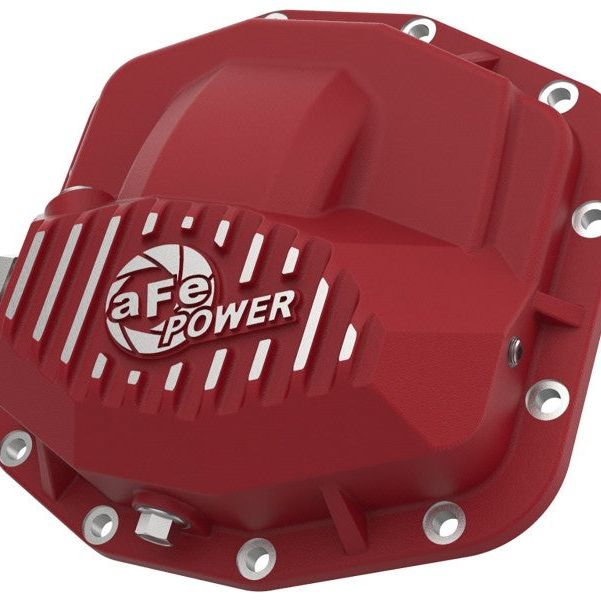 aFe Power Pro Series Front Differential Cover Red w/Machined Fins 18-19 Jeep JL (Dana M210)-tuningsupply.com