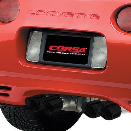 Corsa 1997-2004 Chevrolet Corvette C5 Z06 5.7L V8 Black Xtreme Axle-Back Exhaust-tuningsupply.com