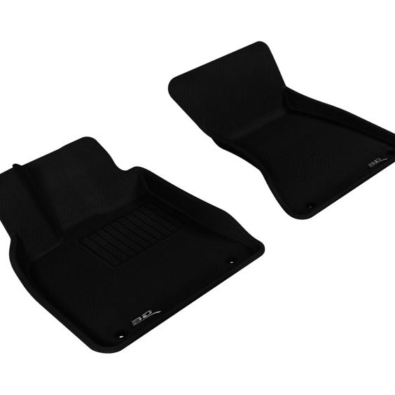 3D MAXpider 2009-2017 Audi Q5/SQ5 Kagu 1st Row Floormat - Black-tuningsupply.com