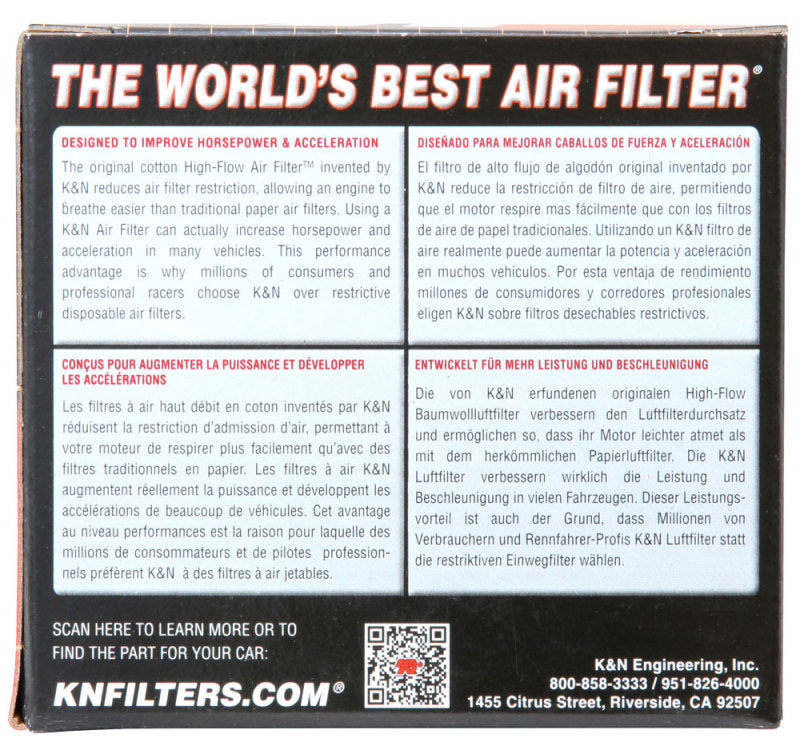 

K&N Engineering RU-2450 - KNNRU-2450 - K&N Univ Clamp-On Air Filter - 1-3/4in FLG O/S 4in X 3in B 3in X 2in T 2-3/4inH OVAL - Shipped in Europe - Tuningsupply.com
