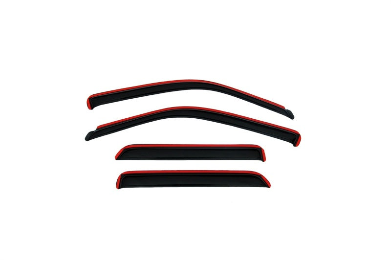 AVS 00-05 Ford Focus ZX4 Ventvisor In-Channel Front & Rear Window Deflectors 4pc - Smoke-tuningsupply.com