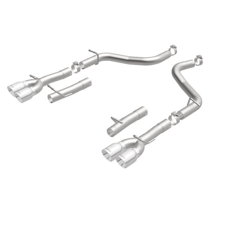 MagnaFlow Axle-Back, SS, 2.5in, Quad Split Rear 3.5in Tip 2015 Dodge Challenger 3.6L V6-tuningsupply.com