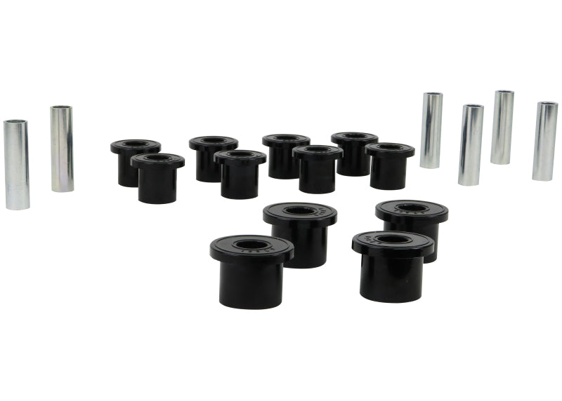 
  

Whiteline W73820 - WHLW73820 - Whiteline 1987-1995 Jeep Wrangler Spring - Eye Front/Rear And Shackle Bushing - Shipped in Europe - Tuningsupply.com

