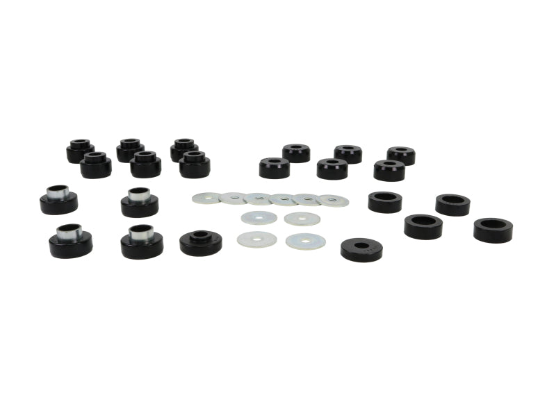 

Whiteline W93541 - WHLW93541 - Whiteline 1987-1995 Jeep Wrangler Body Mount Bushing Set - Shipped in Europe - Tuningsupply.com
