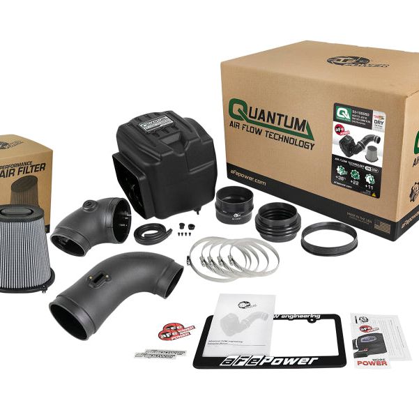 aFe Quantum Pro DRY S Cold Air Intake System 08-10 GM/Chevy Duramax V8-6.6L LMM - Dry-tuningsupply.com