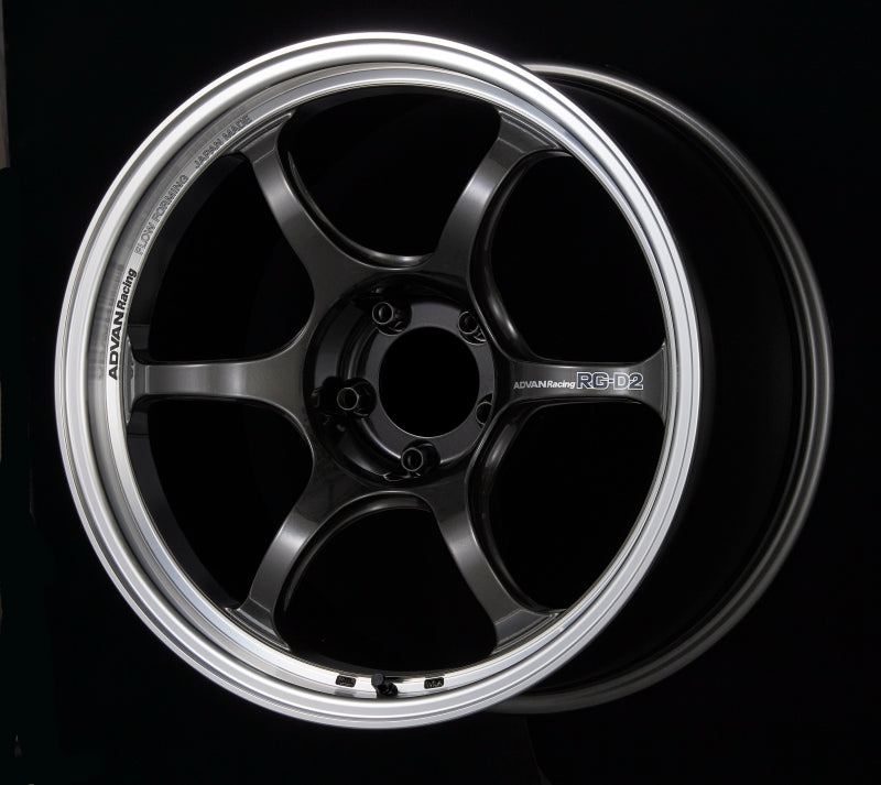 Advan RG-D2 18x9.5 +35 5-114.3 Machining & Black Gunmetallic Wheel-tuningsupply.com