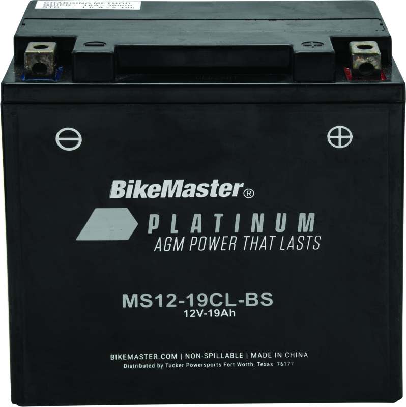 BikeMaster AGM Battery - MS12-19CL-BS-tuningsupply.com