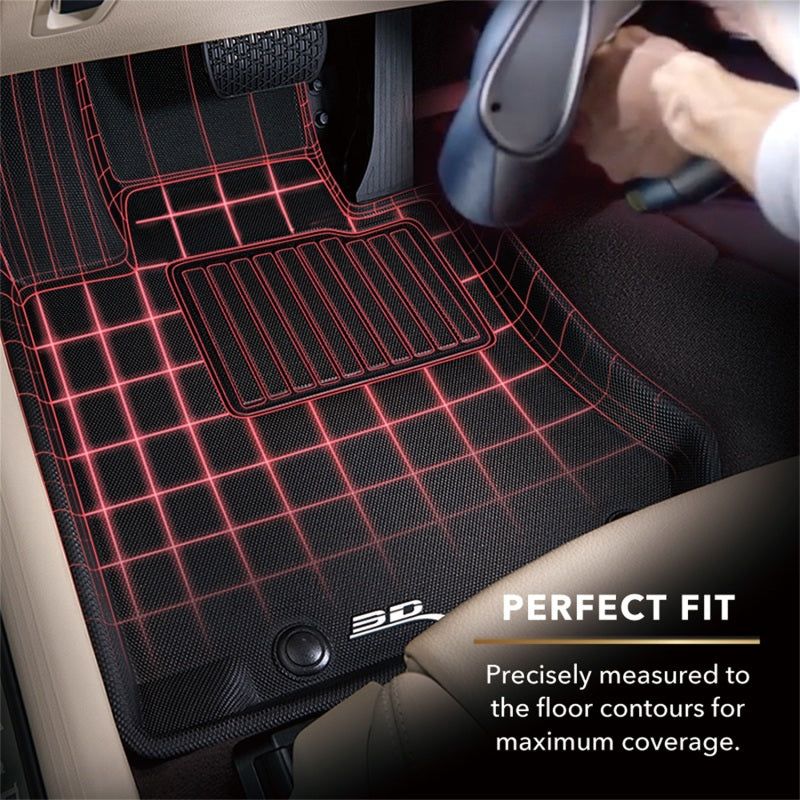 3D MAXpider 2014-2020 Acura MDX Kagu 3rd Row Floormats - Black-tuningsupply.com