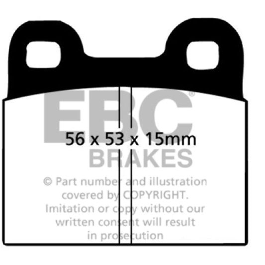 EBC 71-79 Volkswagen Beetle 1.3 (1300) Yellowstuff Front Brake Pads-tuningsupply.com