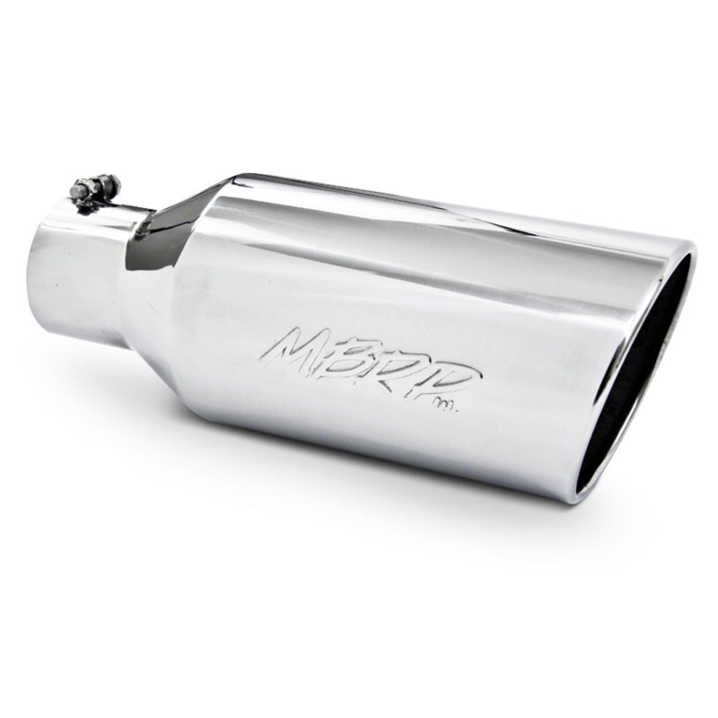 MBRP Universal Tip 7inch O.D. Rolled End 4inch inlet 18inch length - T304 (SINGLE TIP)-tuningsupply.com