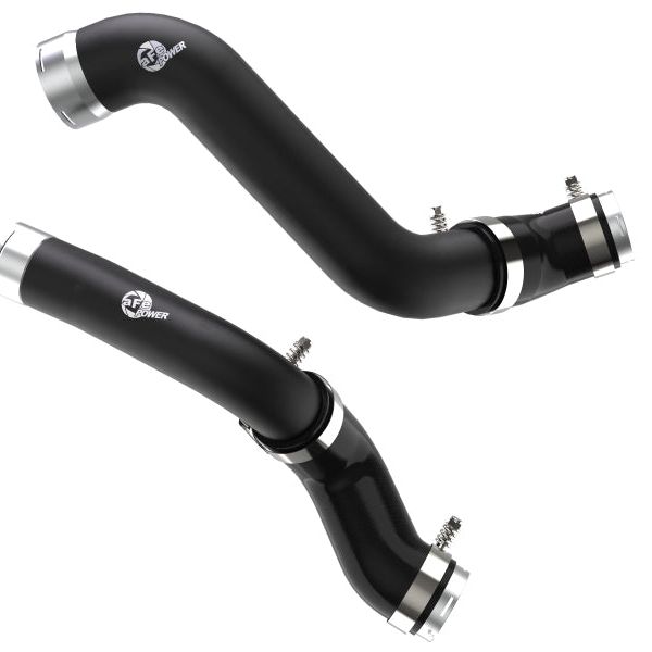 aFe BladeRunner Black Intercooler Hot & Cold Side Tubes Combo 19-20 GM Trucks 1500 L4-2.7L (t)-tuningsupply.com