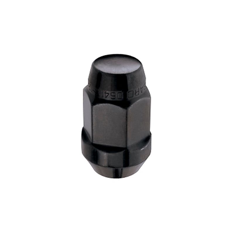 McGard Hex Lug Nut (Cone Seat Bulge Style) M12X1.5 / 3/4 Hex / 1.45in. Length (4-Pack) - Black-Lug Nuts-McGard-MCG64015-SMINKpower Performance Parts