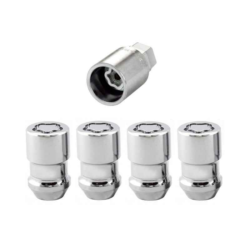 McGard Wheel Lock Nut Set - 4pk. (Cone Seat) M12X1.5 / 19mm & 21mm Dual Hex / 1.46in. L - Chrome-tuningsupply.com