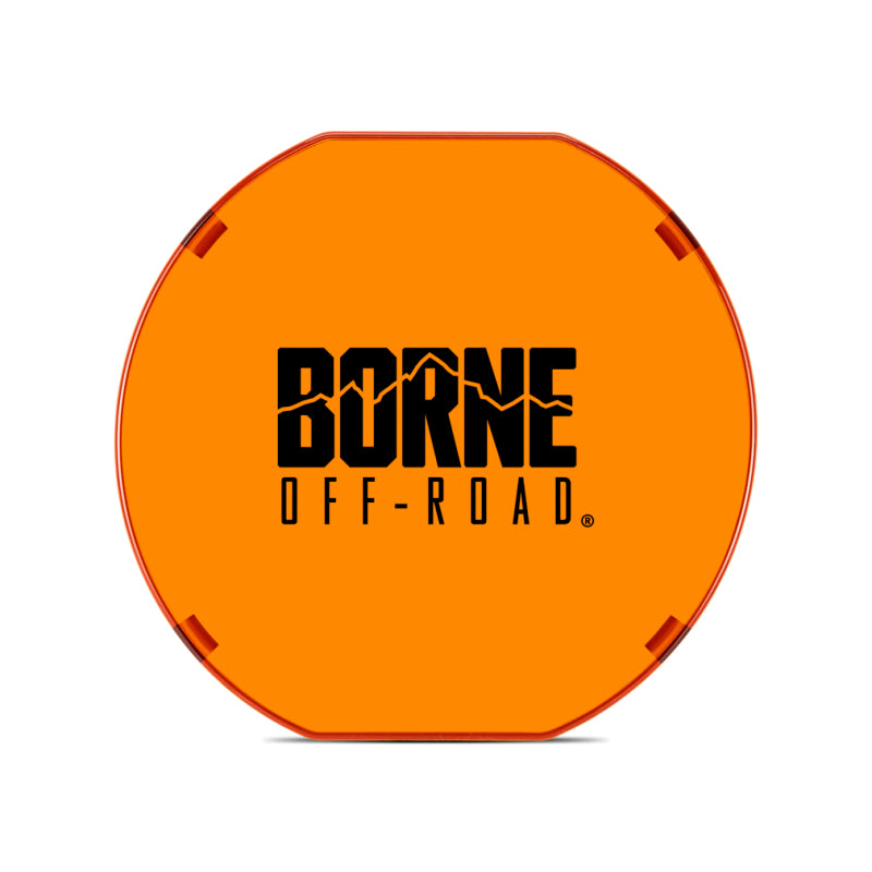 Borne Off-Road 7in Round Light Cover Amber-tuningsupply.com