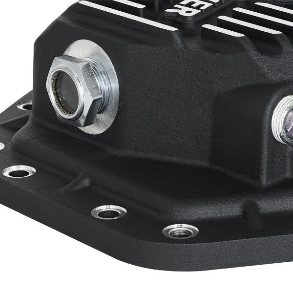 aFe Power Pro Ser Rear Diff Cover Black w/Mach Fins 2017 Ford Diesel Trucks V8-6.7L(td) Dana M275-14-tuningsupply.com