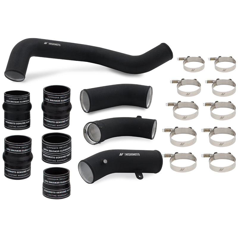 Mishimoto 17-19 GM 6.6L L5P Intercooler Pipe + Boot Kit Wrinkle Black-tuningsupply.com