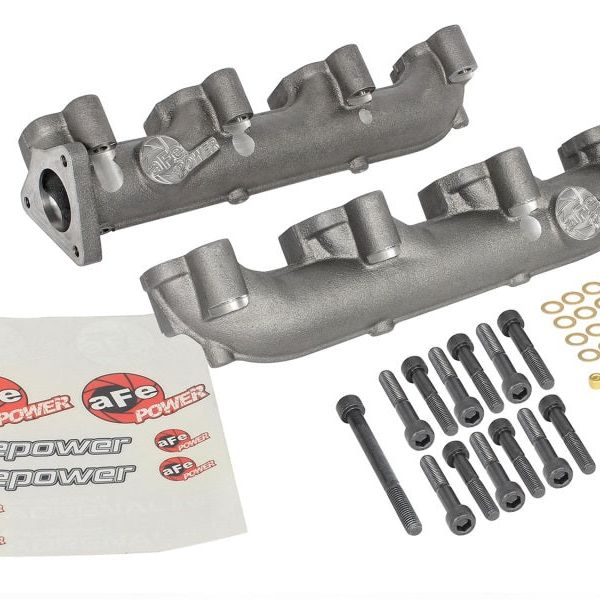 aFe Power BladeRunner Ported Ductile Iron Exhaust Manifold 01-16 GM Diesel Trucks V8-6.6L (td)-tuningsupply.com