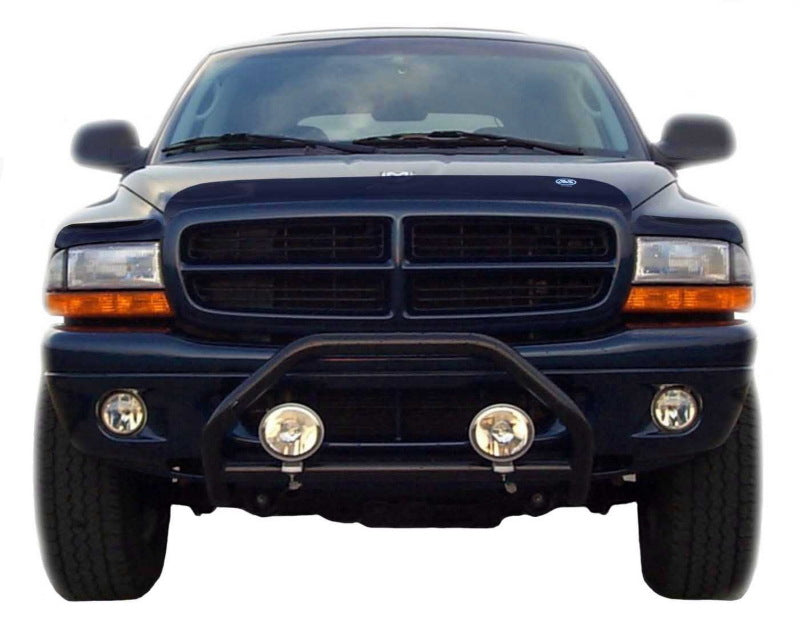 AVS 97-04 Dodge Dakota (Behind Grille 3 Pc) High Profile Bugflector II Hood Shield - Smoke-tuningsupply.com