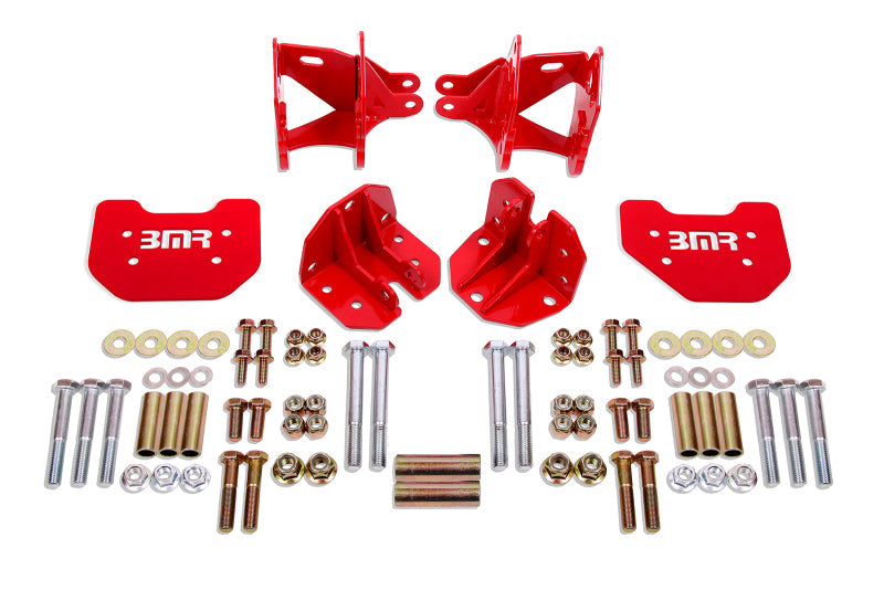 BMR 79-04 Mustang Rear Coilover Conversion Kit w/ Control Arm Bracket - Red-tuningsupply.com