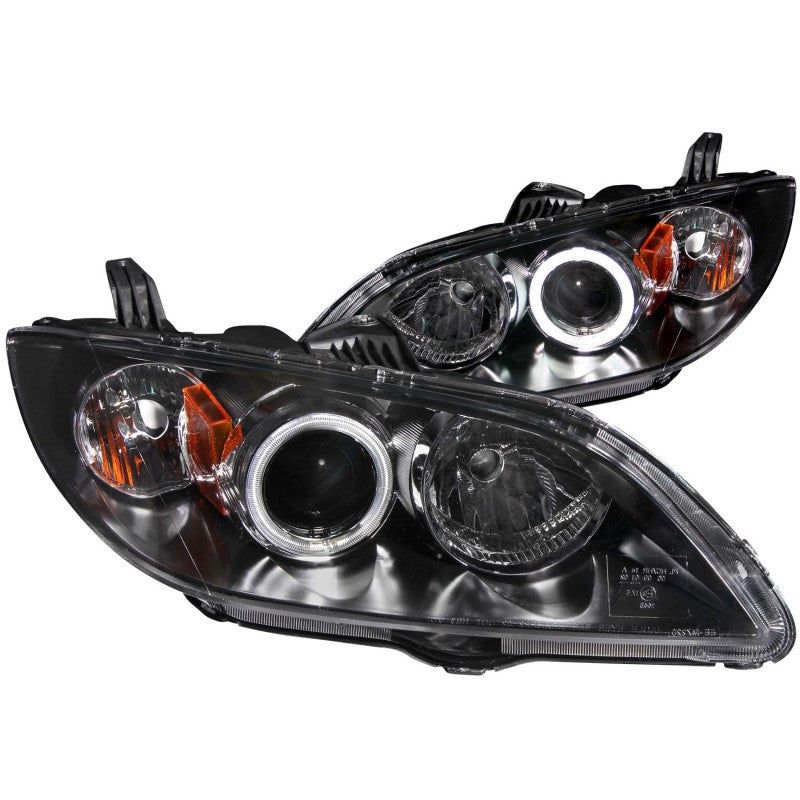 ANZO 2004-2008 Mazda 3 Projector Headlights w/ Halo Black (CCFL)-tuningsupply.com