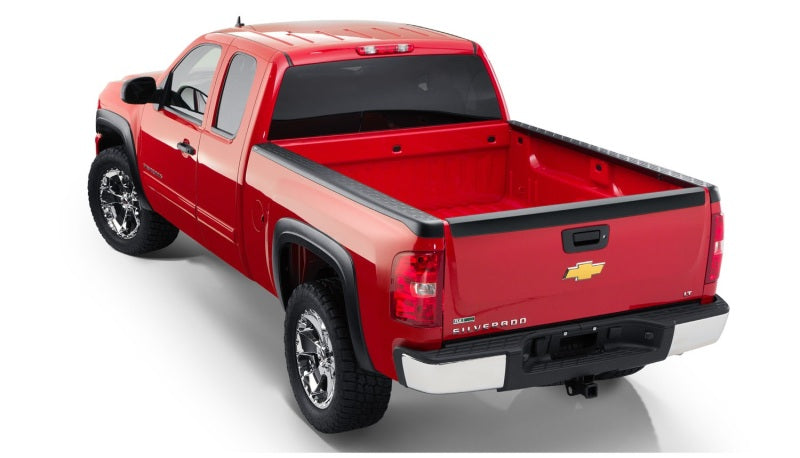 Bushwacker 07-13 Chevy Silverado 1500 Fleetside Bed Rail Caps 78.7in Bed - Black-tuningsupply.com