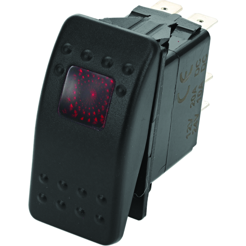 DragonFire Racing Lighted Switch On/Off Rocker Switch Red Lite-tuningsupply.com