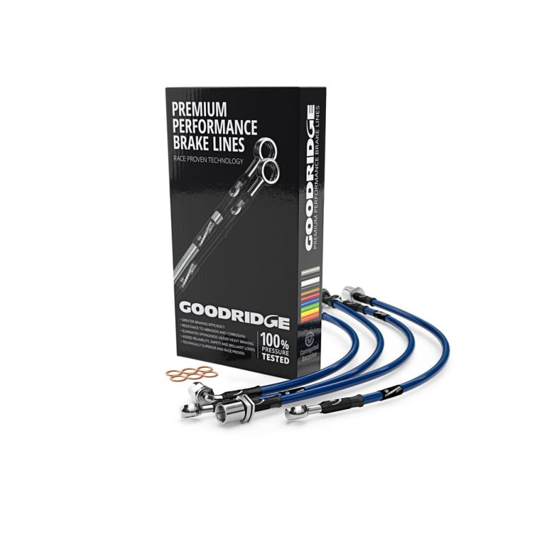 Goodridge 15-18 Ford Focus RS MK3 Phantom Stainless Steel Brake Line Kit - Electric Blue-tuningsupply.com