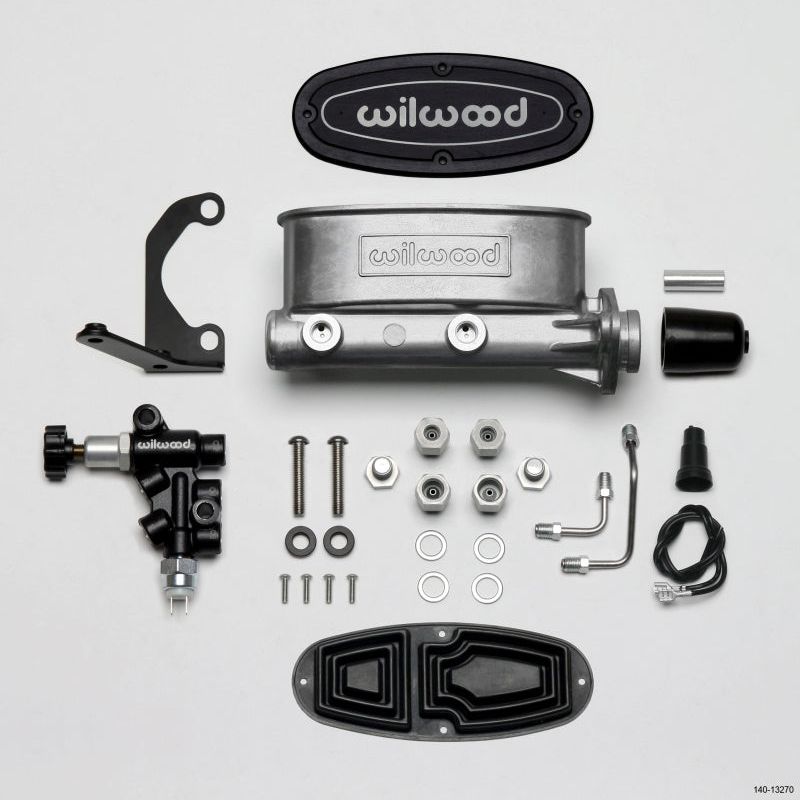 Wilwood HV Tandem M/C Kit w L/H Bracket & Prop Valve - 1 1/8in Bore-Brake Master Cylinder-Wilwood-WIL261-13270-SMINKpower Performance Parts