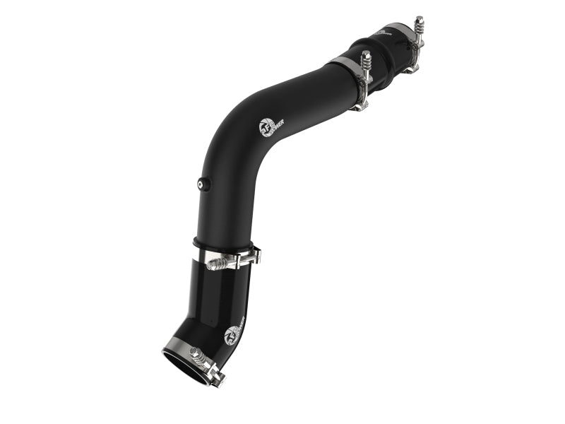 aFe 19-23 RAM Diesel L6-6.7L BladeRunner 3.5 IN Aluminum Hot Charge Pipe - Black-tuningsupply.com