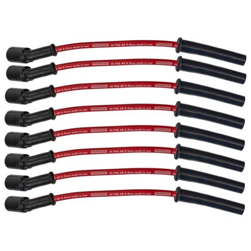 

Moroso 73758 - MOR73758 - Moroso 99-13 GM LS/LQ 4.8/5.3/5.7/6.0/6.2L Ultra 40 8.5mm Multi-Angle Boot Spark Plug Wire Set - Red - Shipped in Europe - Tuningsupply.com
