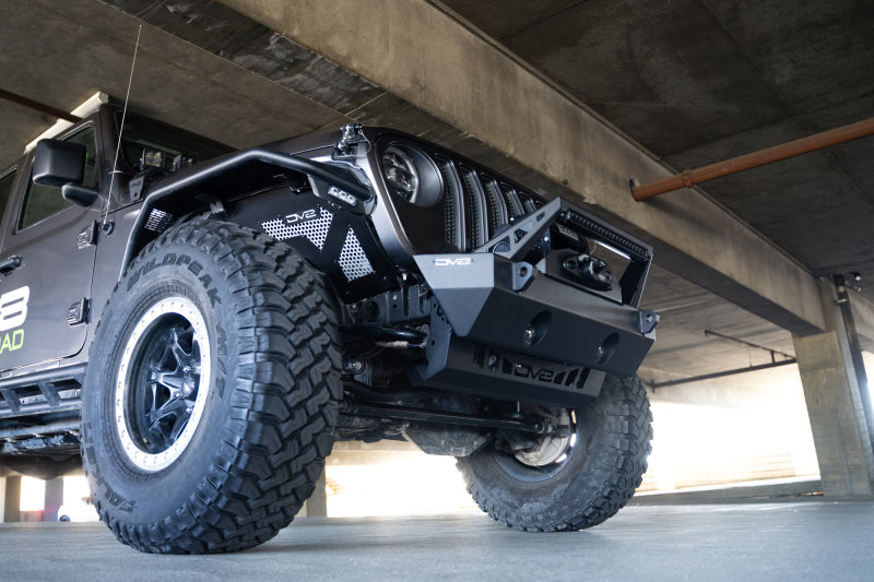 DV8 Offroad 18-23 Jeep Wrangler JL/JT Front Bumper Sway-Bar Disconnect Motor Skid Plate-tuningsupply.com