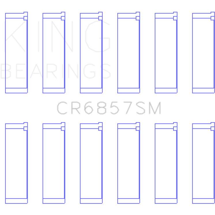 King Chrysler Pentastar 3.6L ERB V6 (Size STD) Connecting Rod Bearing Set-tuningsupply.com