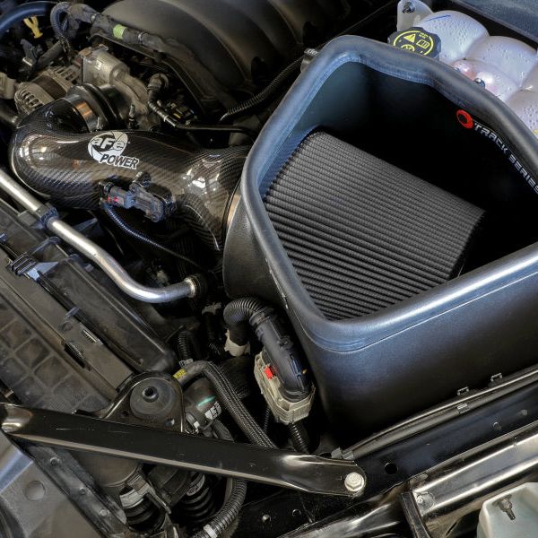 aFe 19-21 GM Trucks 5.3L/6.2L Track Series Carbon Fiber Cold Air Intake System W/ Pro Dry S Filters-tuningsupply.com