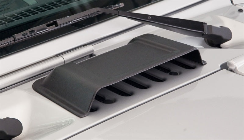 Bushwacker 98-18 Jeep Wrangler Trail Armor Hood Scoop (Textured Tpo) - Black-tuningsupply.com