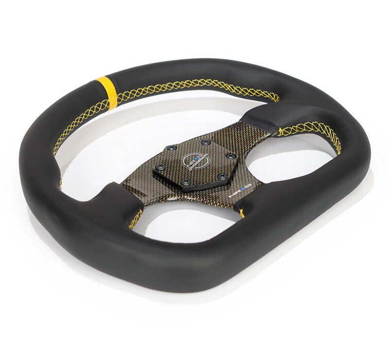 

NRG RST-024CF/GD - NRGRST-024CF/GD - NRG Carbon Fiber Flat Bottom Steering Wheel (320mm) Yellow CF Center w/Yellow Stitch/Yellow Mark - Shipped in Europe - Tuningsupply.com
