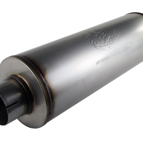 aFe MACHForce XP Exhausts Mufflers SS-409 EXH Muffler 4 ID In/Out 8 Dia-tuningsupply.com