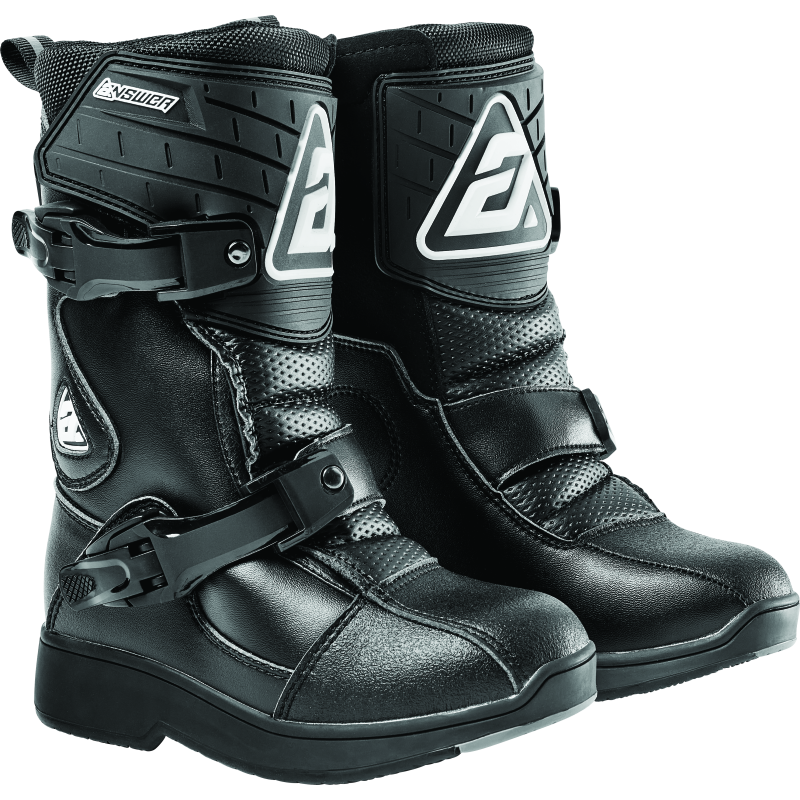 Answer Peewee Boot Black Youth Size - 13-tuningsupply.com