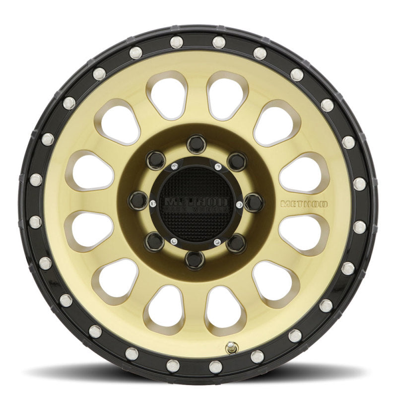 
  

Method Wheels  - MRWMR31578580125 - Method MR315 17x8.5 +25mm Offset 8x6.5 130.81mm CB Gold/Black Street Loc Wheel - Shipped in Europe - Tuningsupply.com

